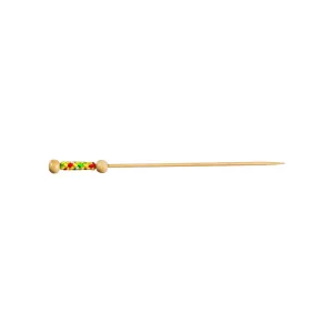 Pics à brochettes perles jaune 12cm